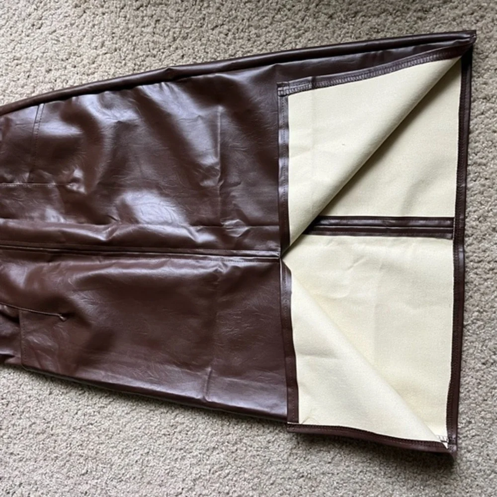New PU Leather Skirts for Women High Waist Fall Straight‎ Elegant Split Skirt…